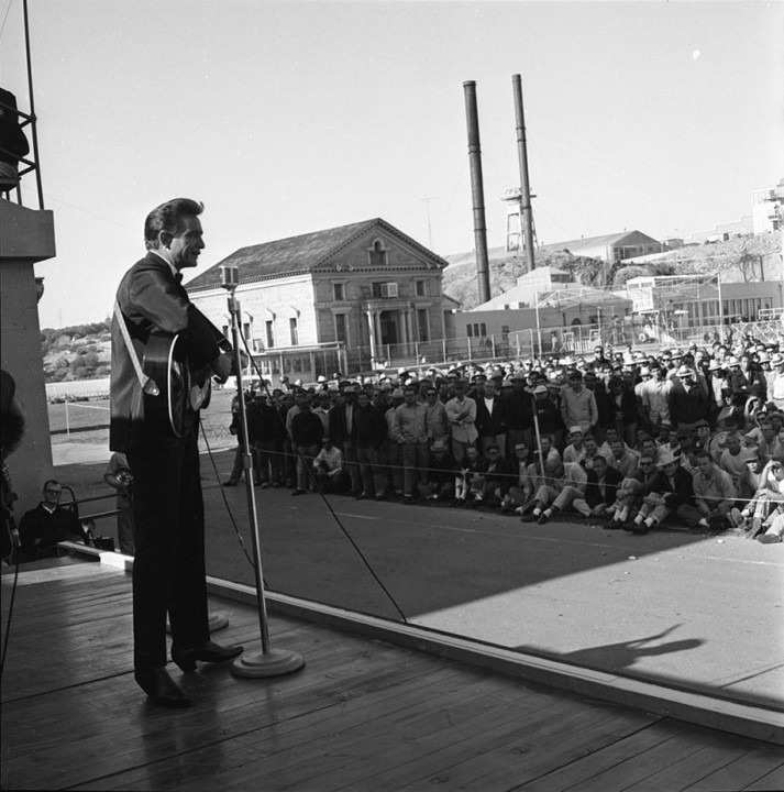 Johnny Cash at Folsom Prison.