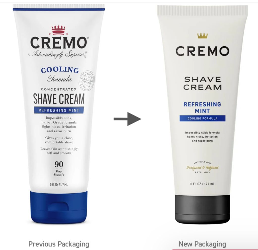 CREMO shaving cream packaging from CREMO Company website