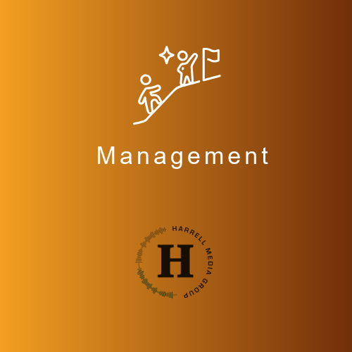 Logo Management Fractional Management services offered by Harrell Media Group